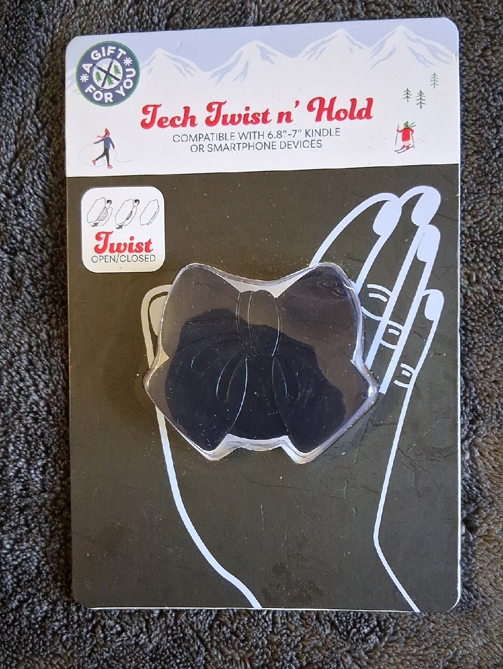 Swiss Tech Black Tech Twist n' Hold Phone/Tablet Grip
